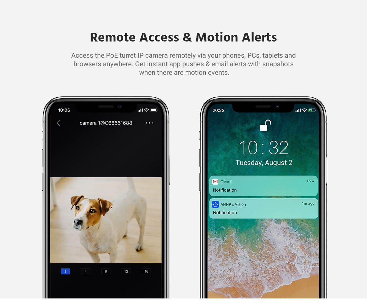 ANNKE 5MP H500 PoE IP Security Camera System with ONVIF Turret Cameras 6MP NVR 100 ft Color Night Vision Mic Remote Access Smart Motion Alerts IP67 Weatherproof with 1 TB