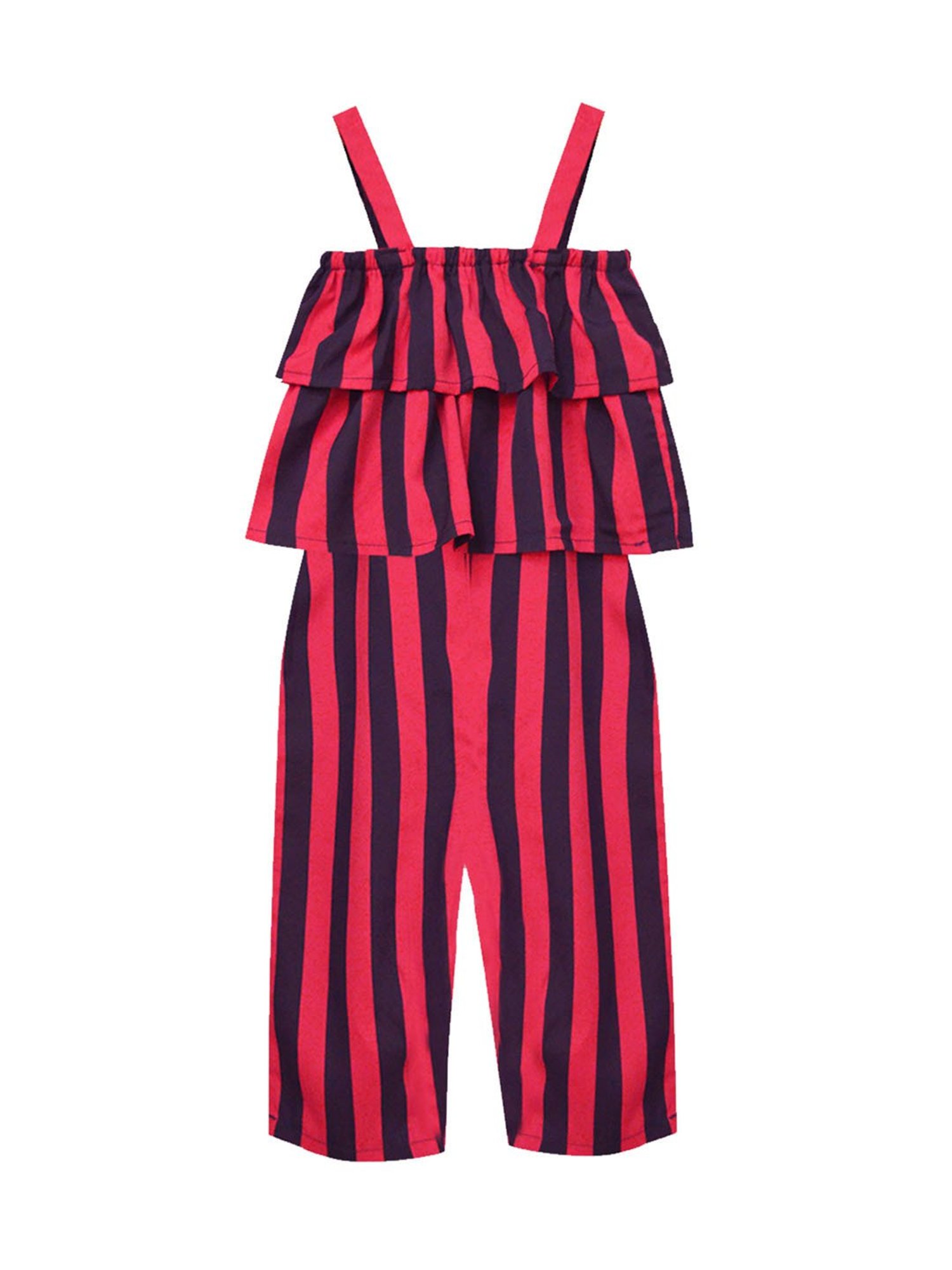 Stylestone Kids Red Printed Jumpsuit