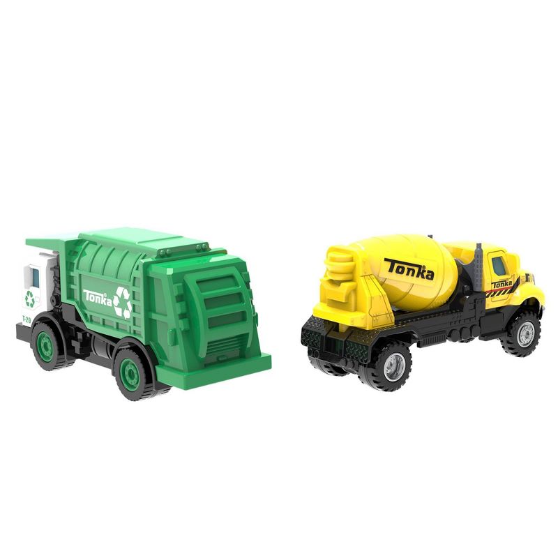 Tonka Mini Movers - Garbage Truck & Cement Mixer