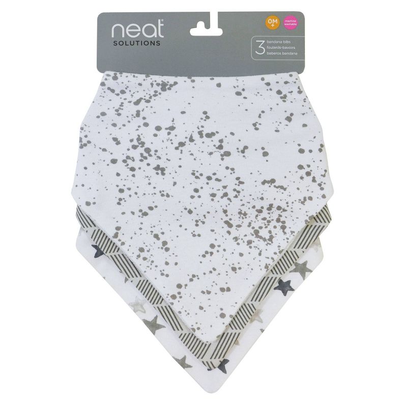 Neat Solutions Bandana Bib Set - Neutral - 3pk