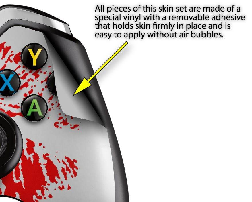 Big Kiss Lips Red on White - Decal Style Skin fits Microsoft XBOX One Wireless Controller - CONTROLLER NOT INCLUDED