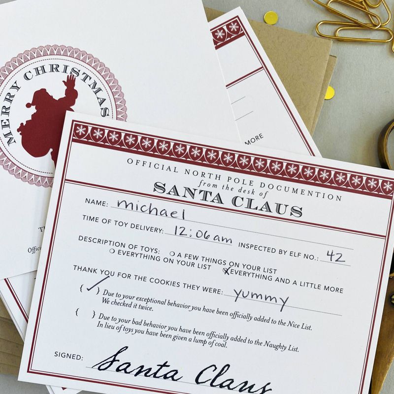 Santa Claus Certificates