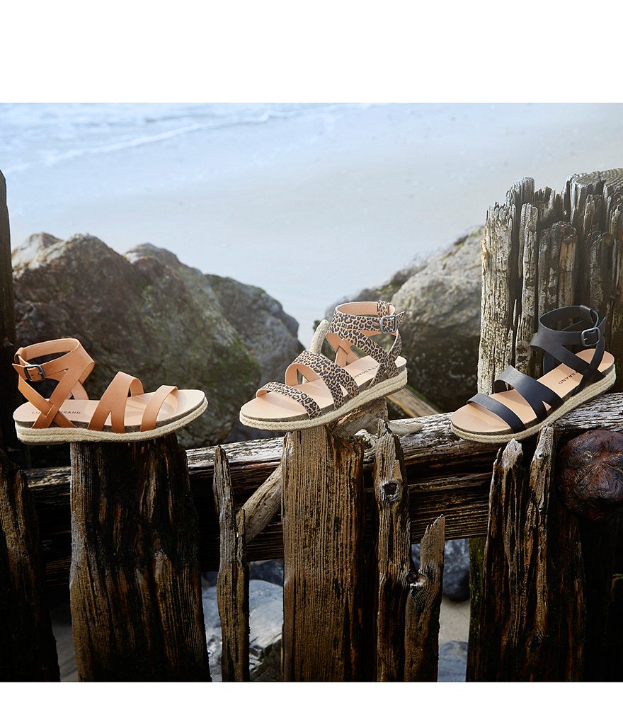 Lucky Brand Glaina Leather Espadrille Sandals