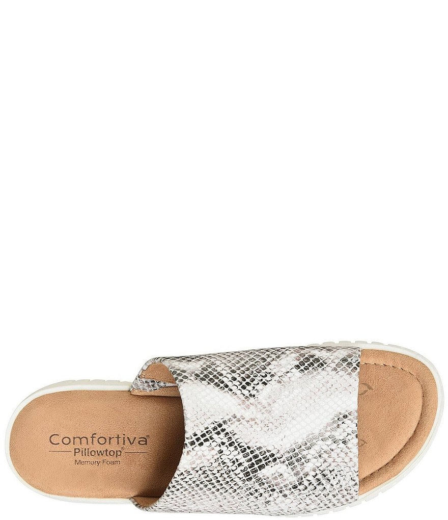Comfortiva Carmila Snake Print Sporty Slides