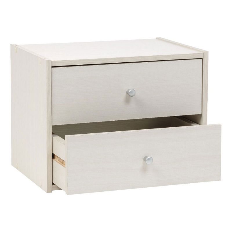 IRIS Tachi Series Modular Wood Stacking Storage Drawer Box Cabinet Cube, White