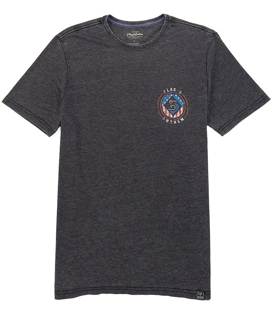 Flag And Anthem Short-Sleeve Livin Free Vintage Graphic T-Shirt