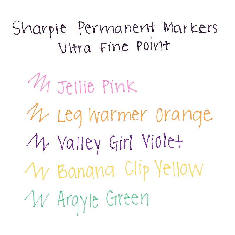 25pk Permanent Marker Ultra Fine Tip Multicolor - Sharpie