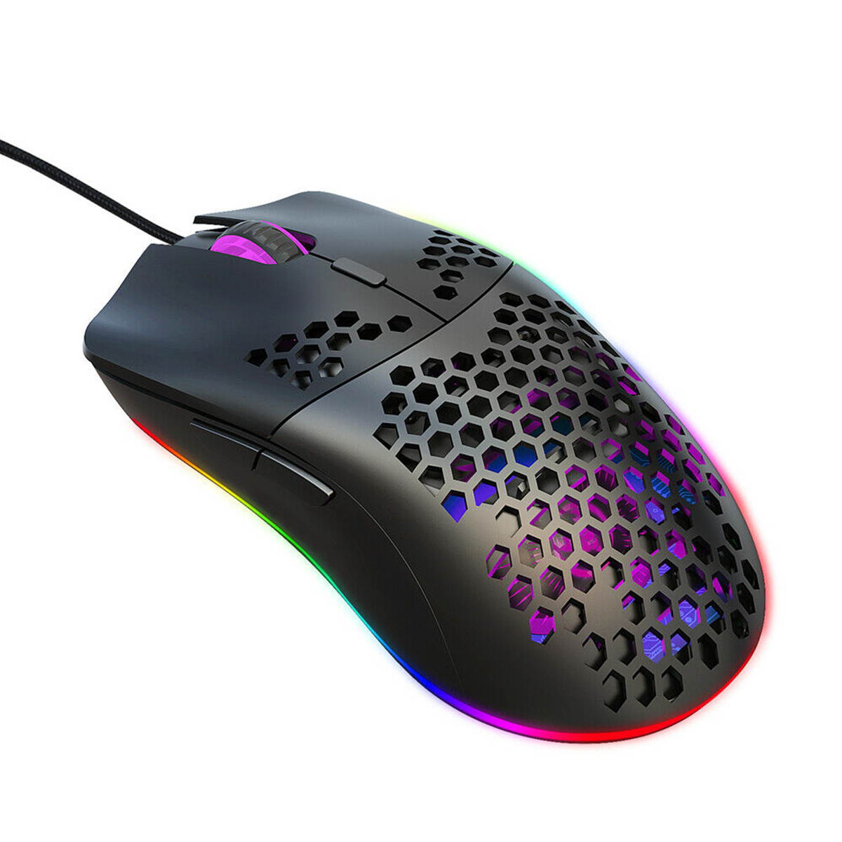 6 Button Wired Gaming Mouse 6400 DPI LED Backlit USB Optical Mechanical Game Mice for PC Laptop Black