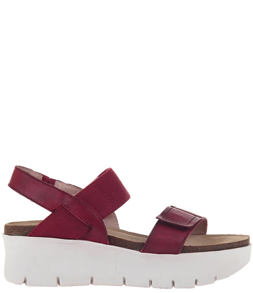 OTBT Nova Leather Platform Wedge Sandals