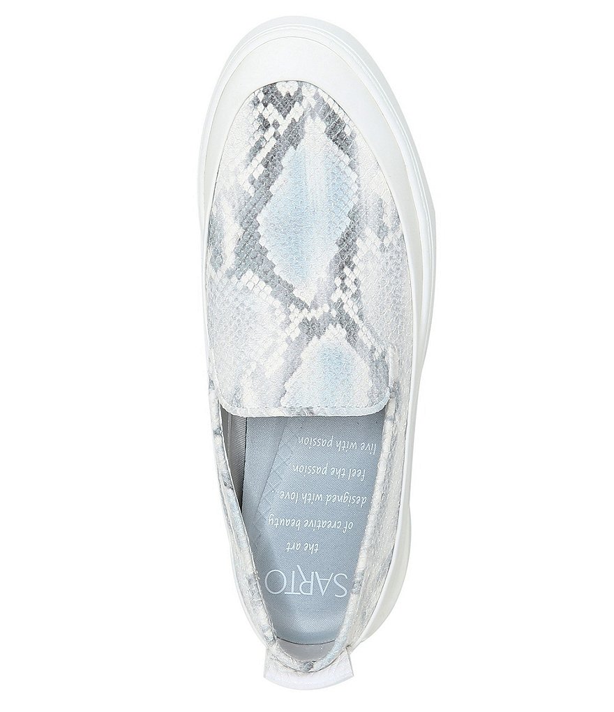 Sarto by Franco Sarto Debra2 Snake Print Leather Platform Slip Ons