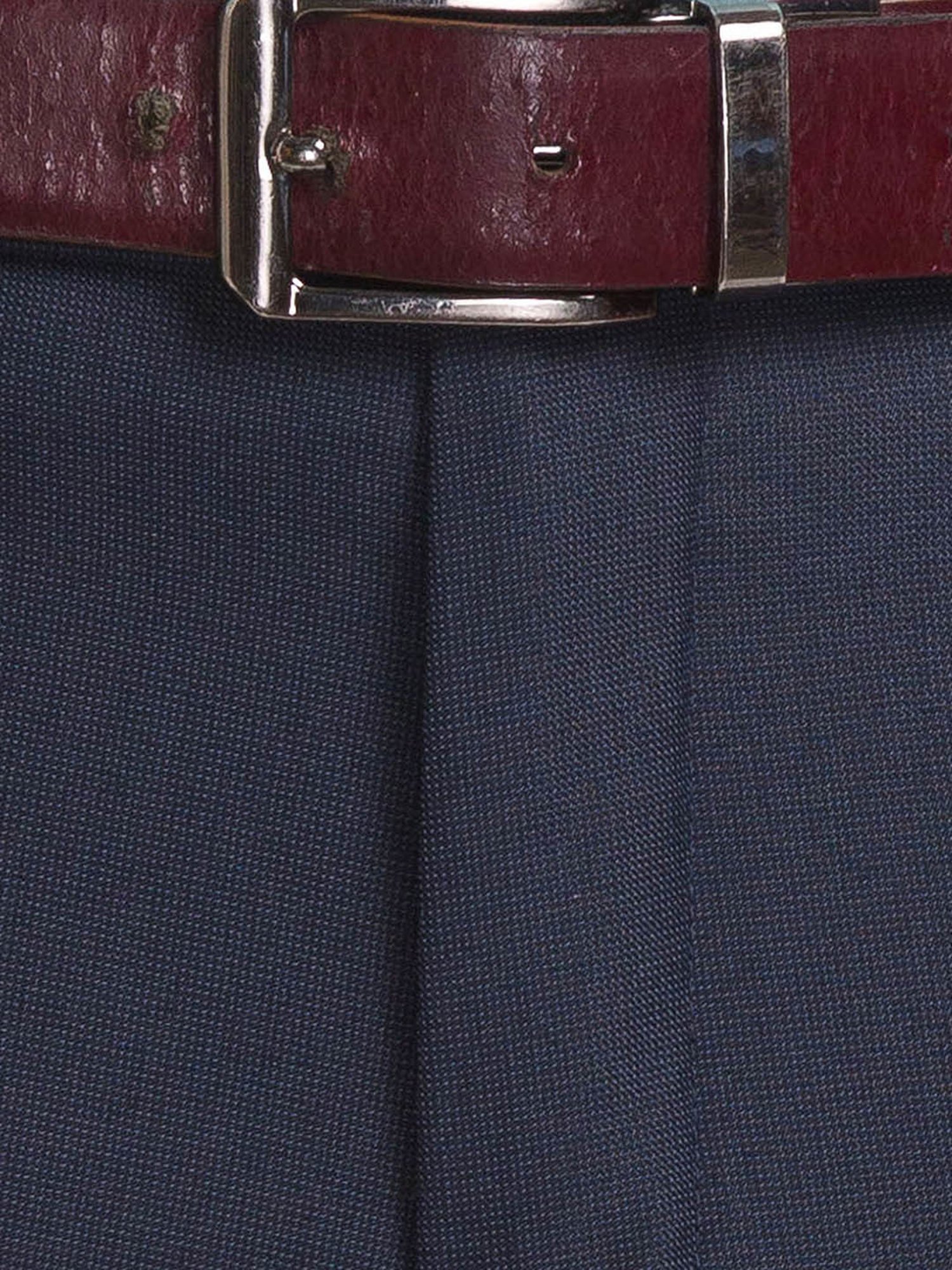 Park Avenue Navy Super Slim Fit Self Design Flat Front Trousers