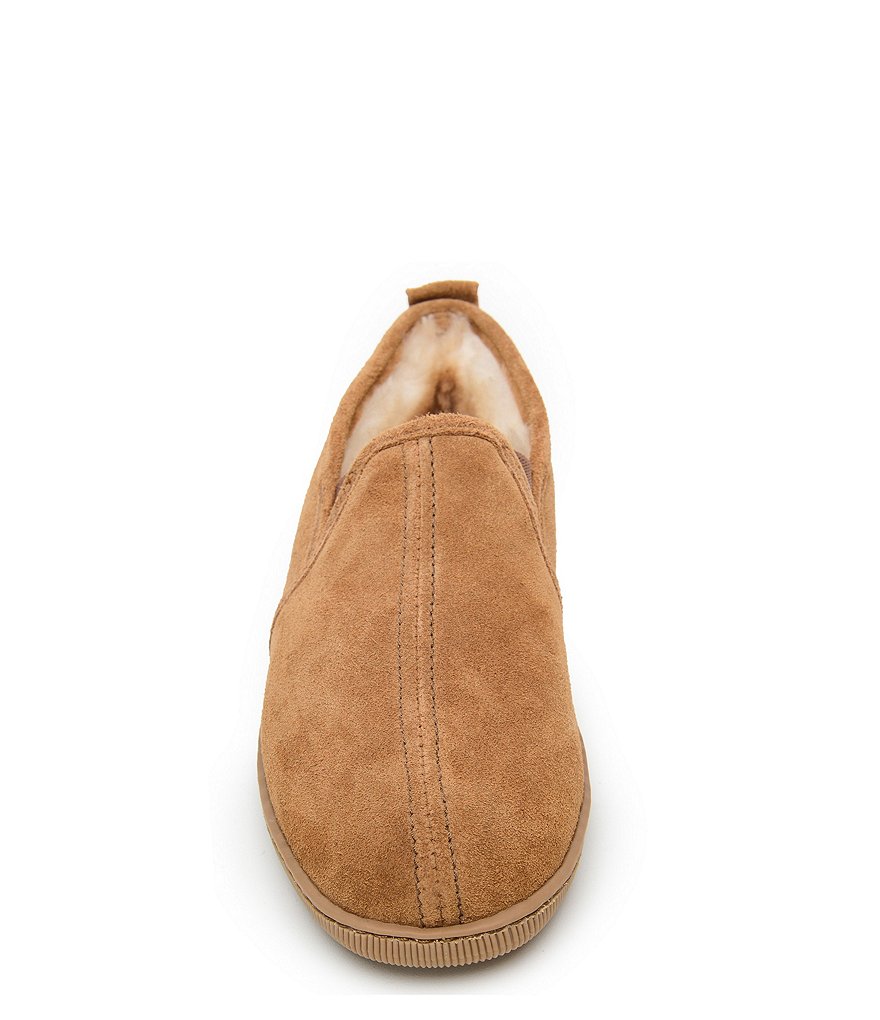 Minnetonka Men's Twin Gore Suede Sheepskin Slipper