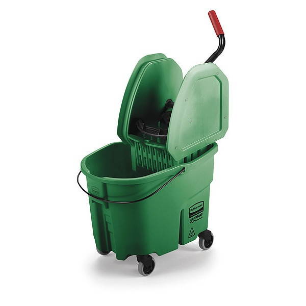 Mop Bucket and Wringer,8.75 gal.,Green RUBBERMAID FG757888GRN