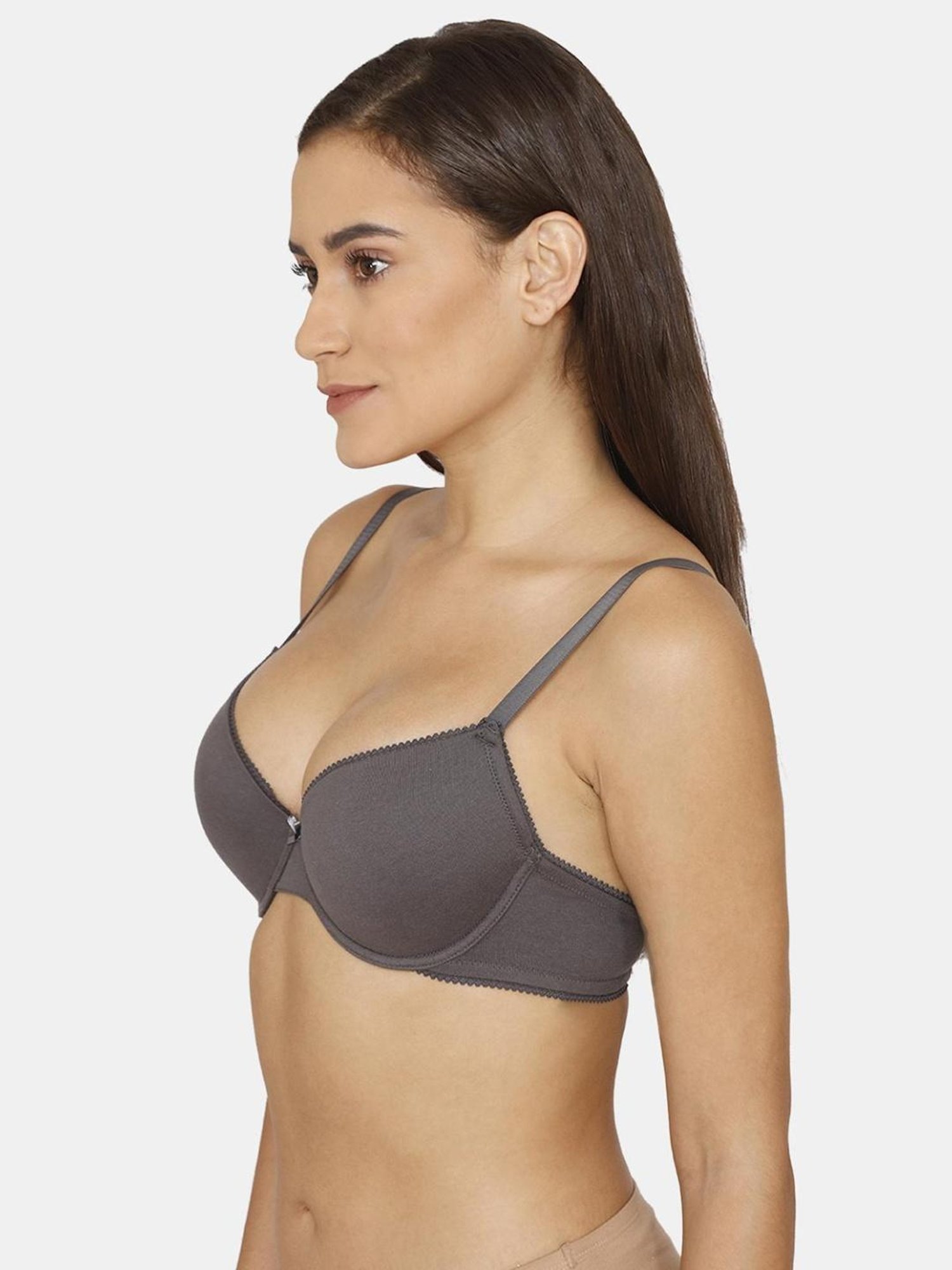 Rosaline by Zivame Charcoal Grey Padded Bra