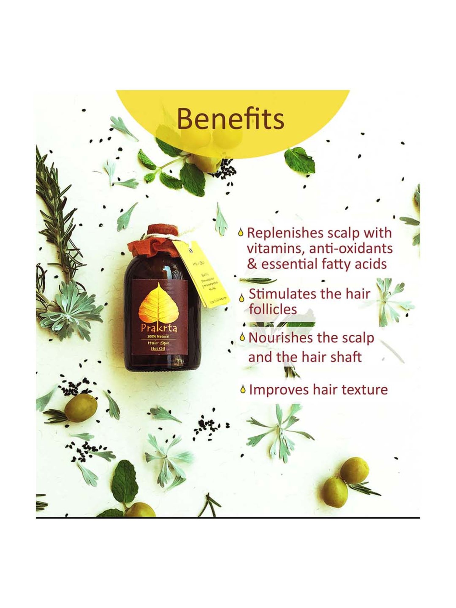 Prakrta Hair Spa Oil Therapy - Hair Oil To Prevent Hair Fall and Provide Deep Conditioning - 100 ml