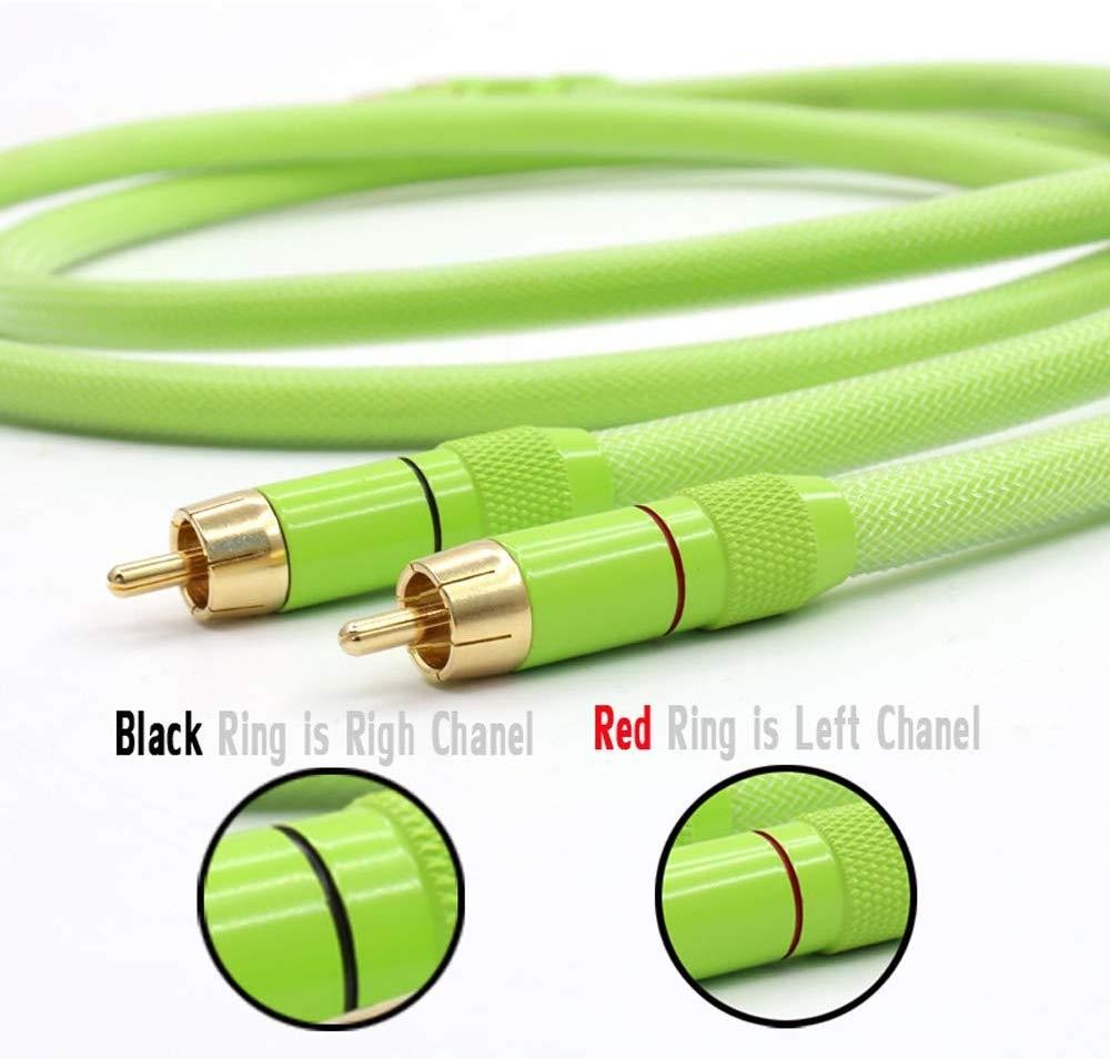 A51 Hi-End 6N OFC Copper RCA Interconnect Cable with 2 RCA to RCA Audio Cable HiFi (3M)