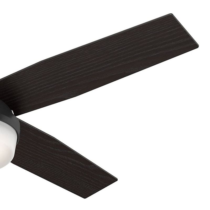 Hunter Fan Company 59251 Dempsey Ceiling Fan with LED Light Bulb, Remote Control, and 52 Inch Blades for Indoor Home Room Lighting Decor, Black