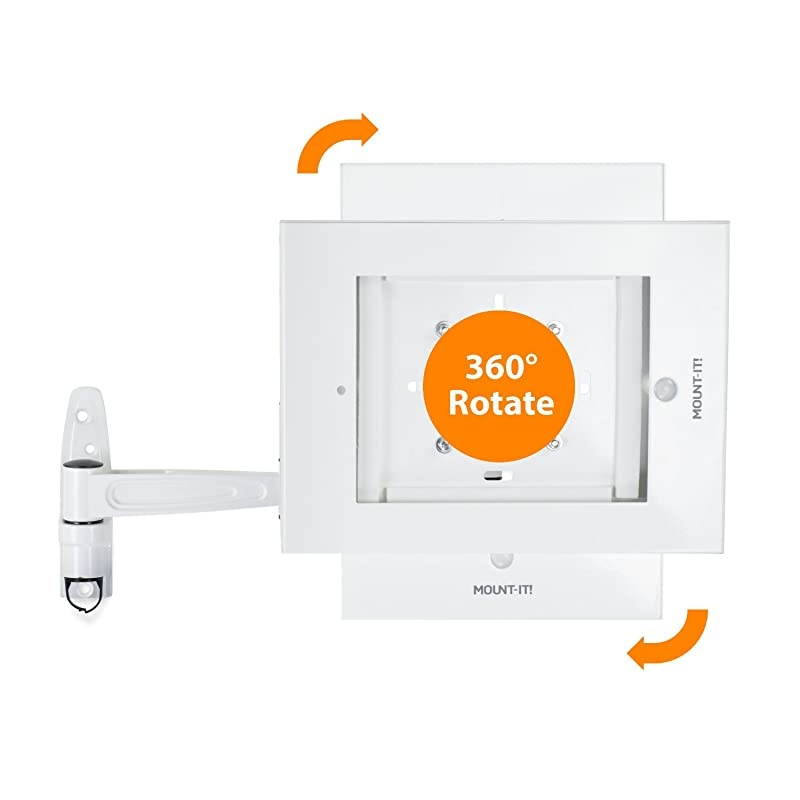 Swing Arm iPad Wall Mount | Articulating iPad Locking Stand | ContactLess iPad POS Kiosk | Secure Tablet Wall Kiosk for iPad 97 MI3774W