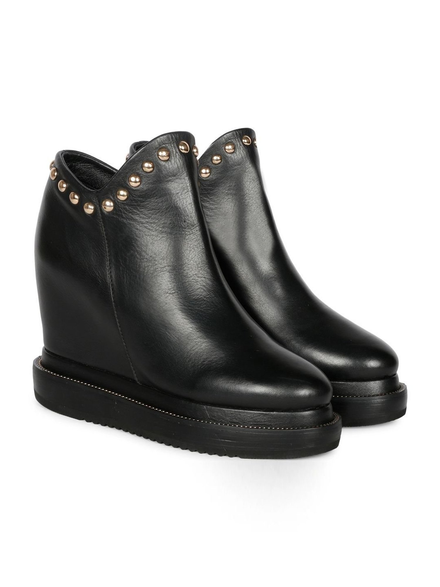 Saint G Women's EMILY Black Wedge Booties