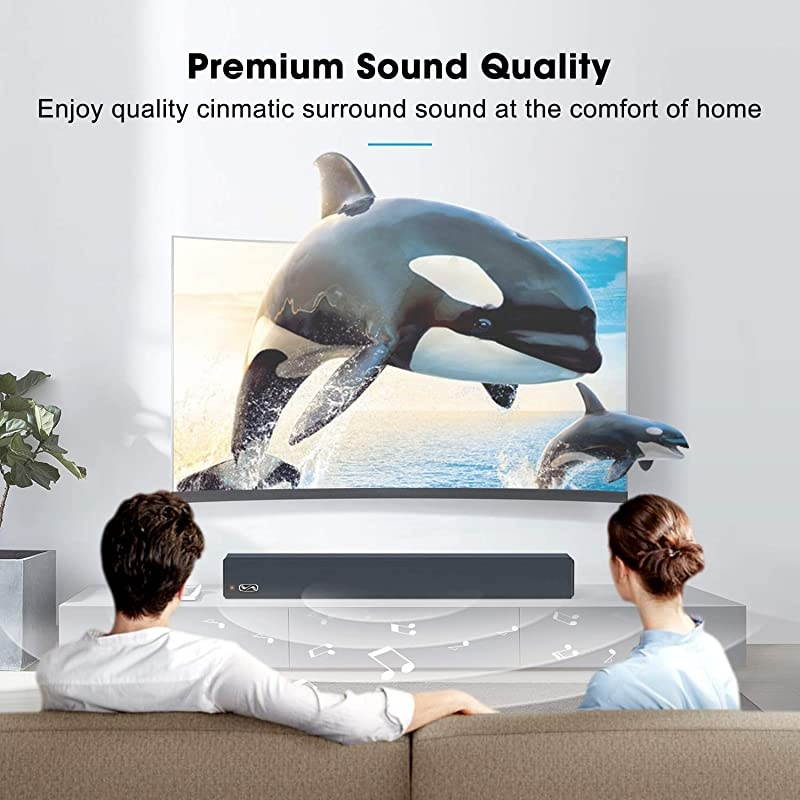 21 Channel 100Watt Sound bar2020 Model  Soundbar with Built in Subwoofer Bluetooth 51 Surround Sound Systems 32Inches DSP Touch Remote Control Bass Adjustable