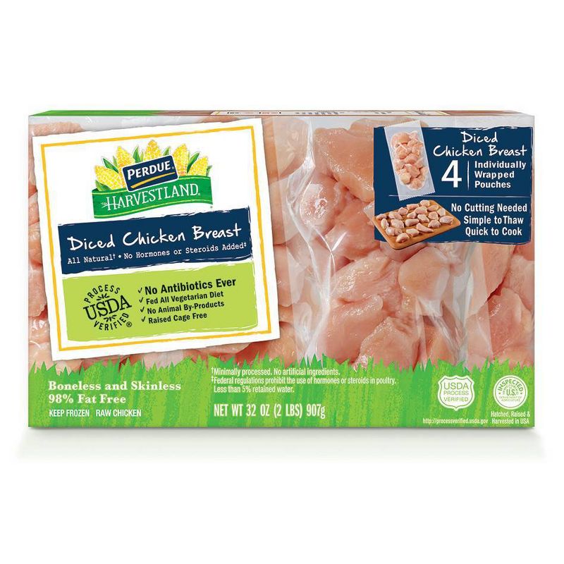 Perdue Harvestland Diced Chicken Breasts - Frozen - 2lbs