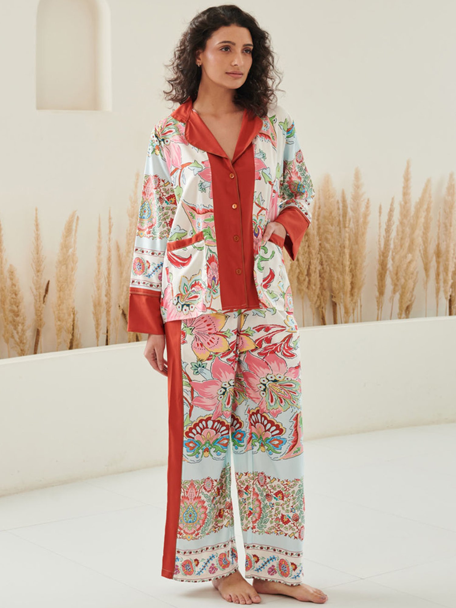 Dusk Attire Multicolor Donna Pyjama Set