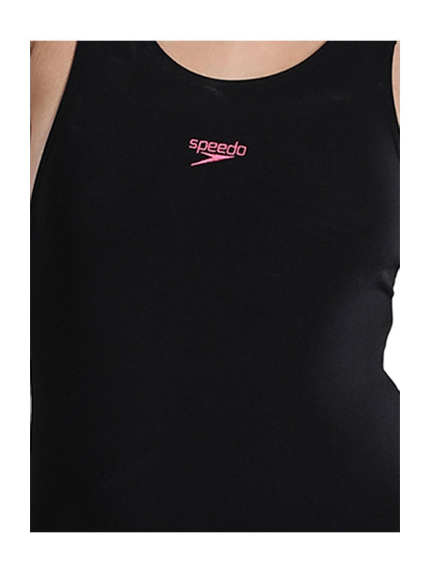 Speedo Kids Black Solid Swimsuit
