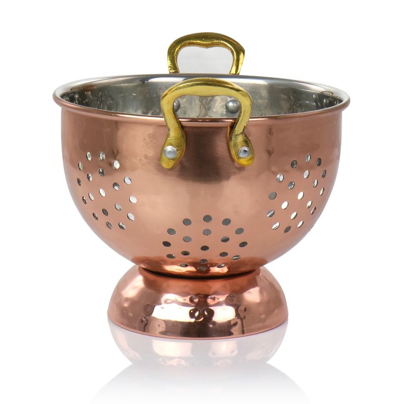 Gibson Home Rembrant 5.7 Inch Stainless Steel Mini Colander in Copper