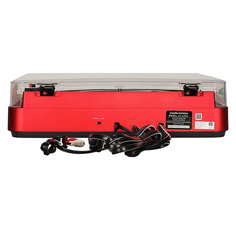 AT-LP60-BT Automatic Bluetooth Belt-Drive Stereo Turntable - Red
