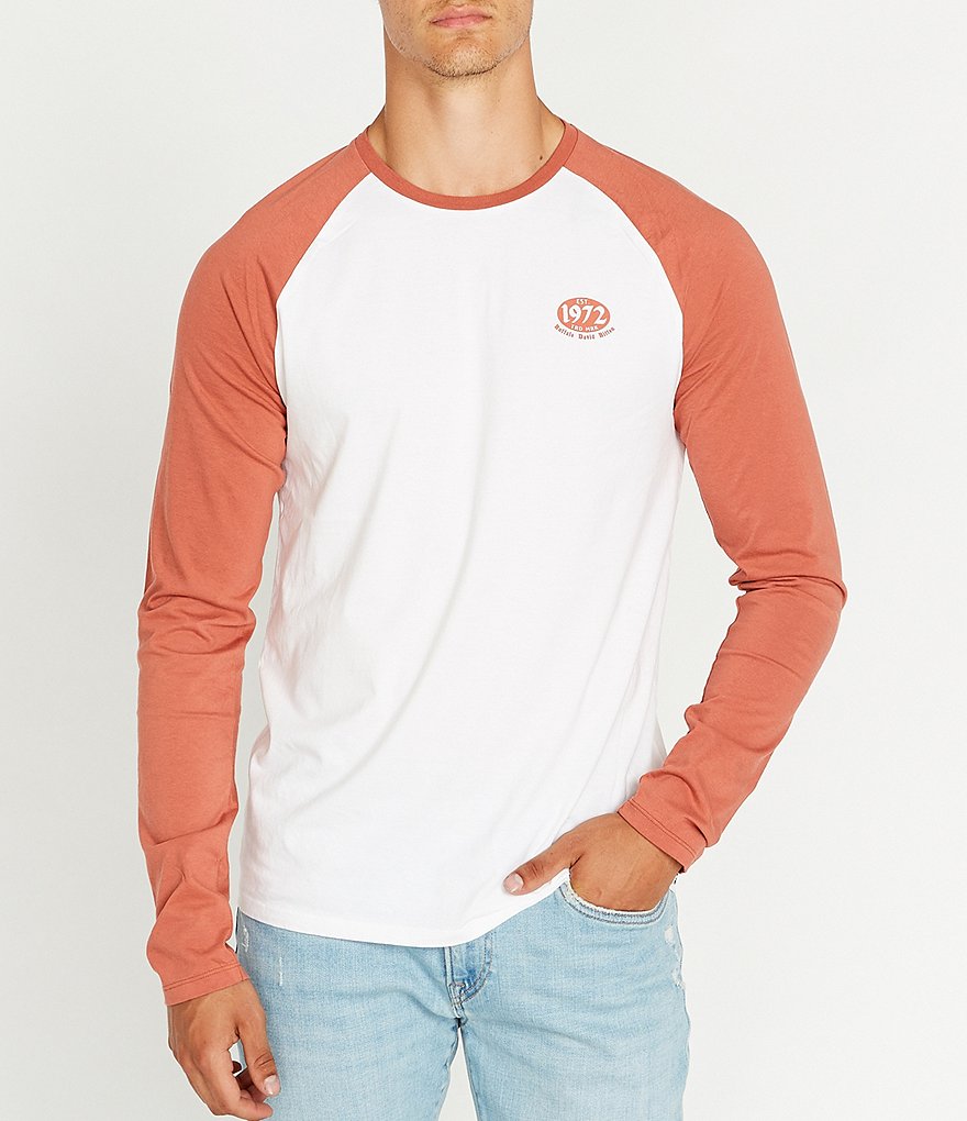 Buffalo David Bitton Tabirks Colorblock Raglan Lon-Sleeve T-shirt