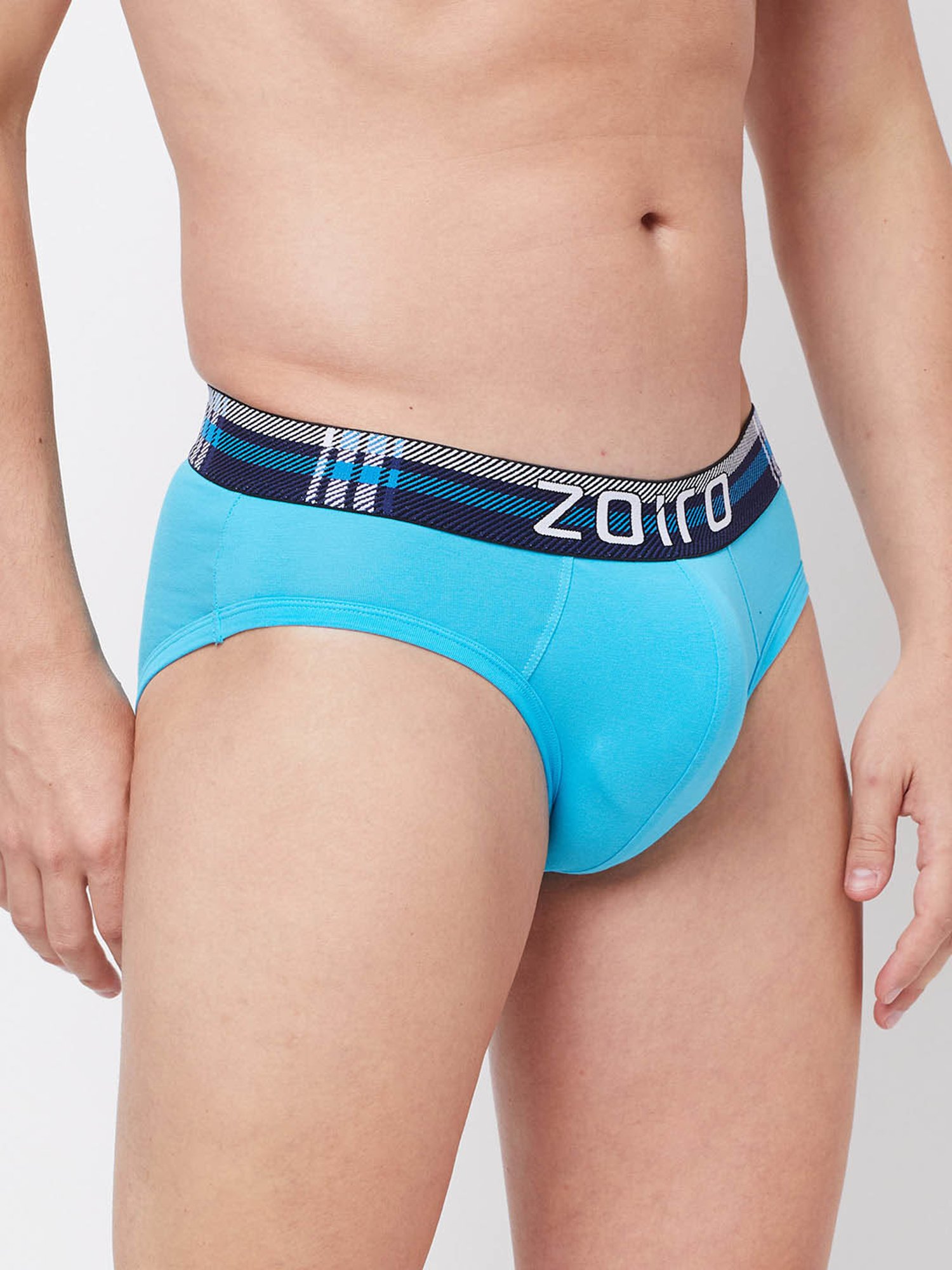 Zoiro Navy & Atoll Blue Regular Fit Briefs - Pack Of 2