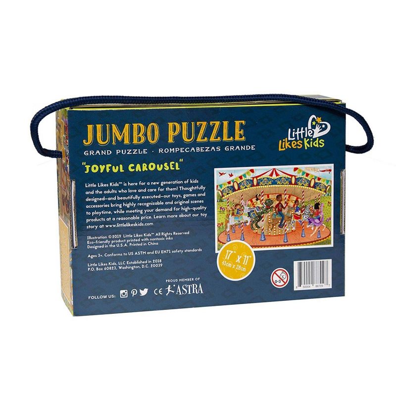 Little Likes Kids Joyful Carousel Kids' Jumbo Puzzle - 24pc