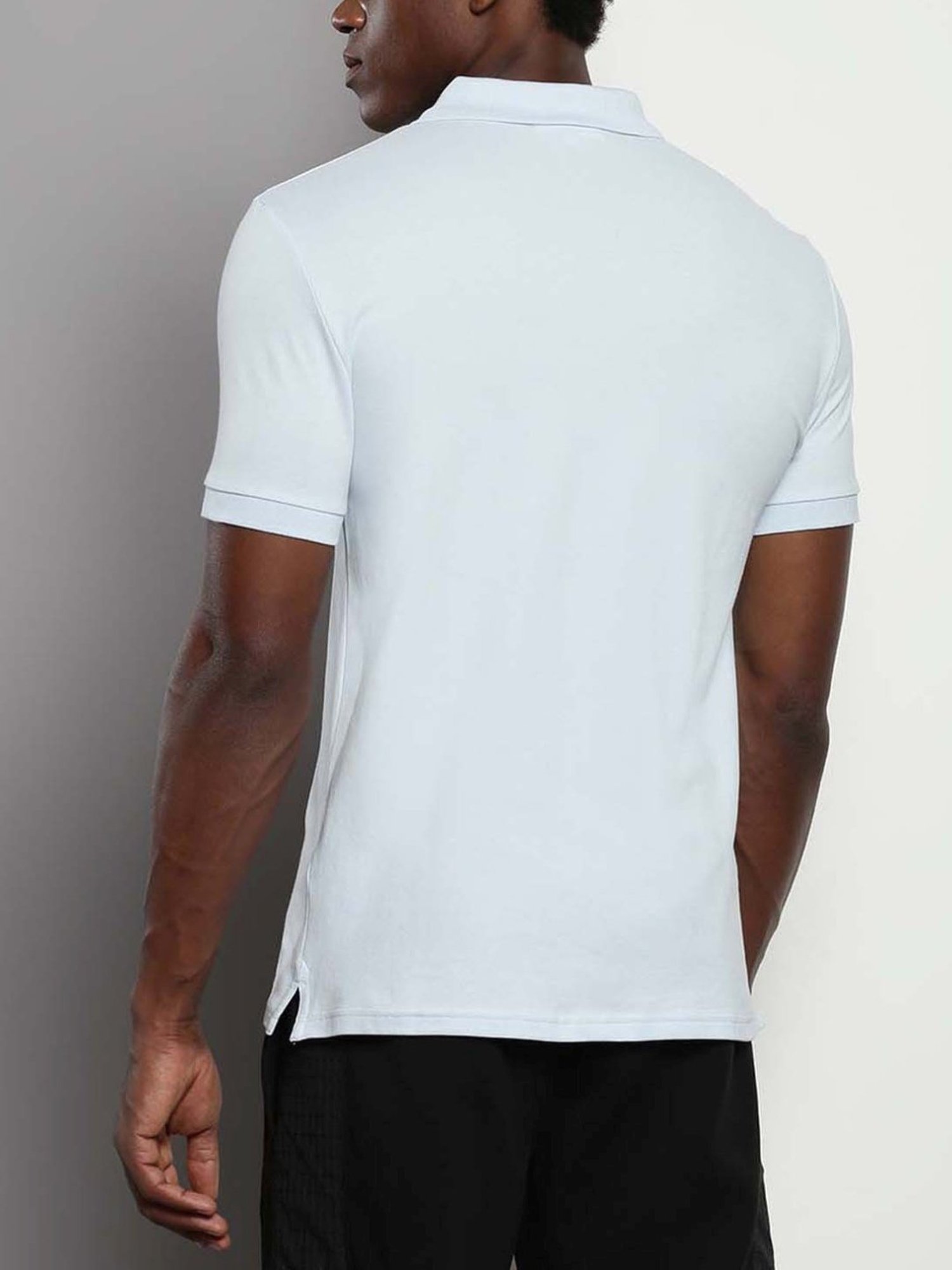 Calvin Klein Keepsake Blue Cotton Slim Fit Colour Block Polo T-Shirt