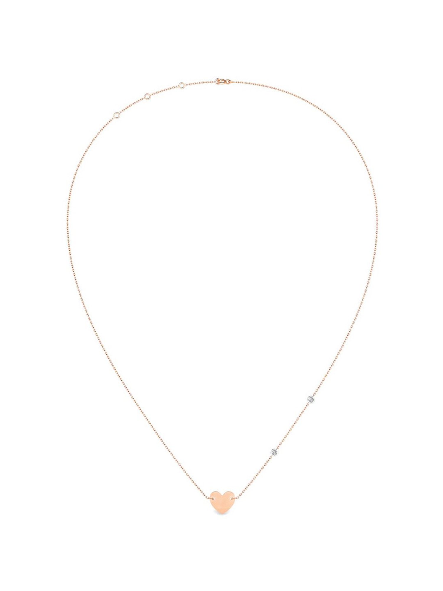 P.N.Gadgil Jewellers 18k Gold Infinity Florall Diamond Necklace For Women