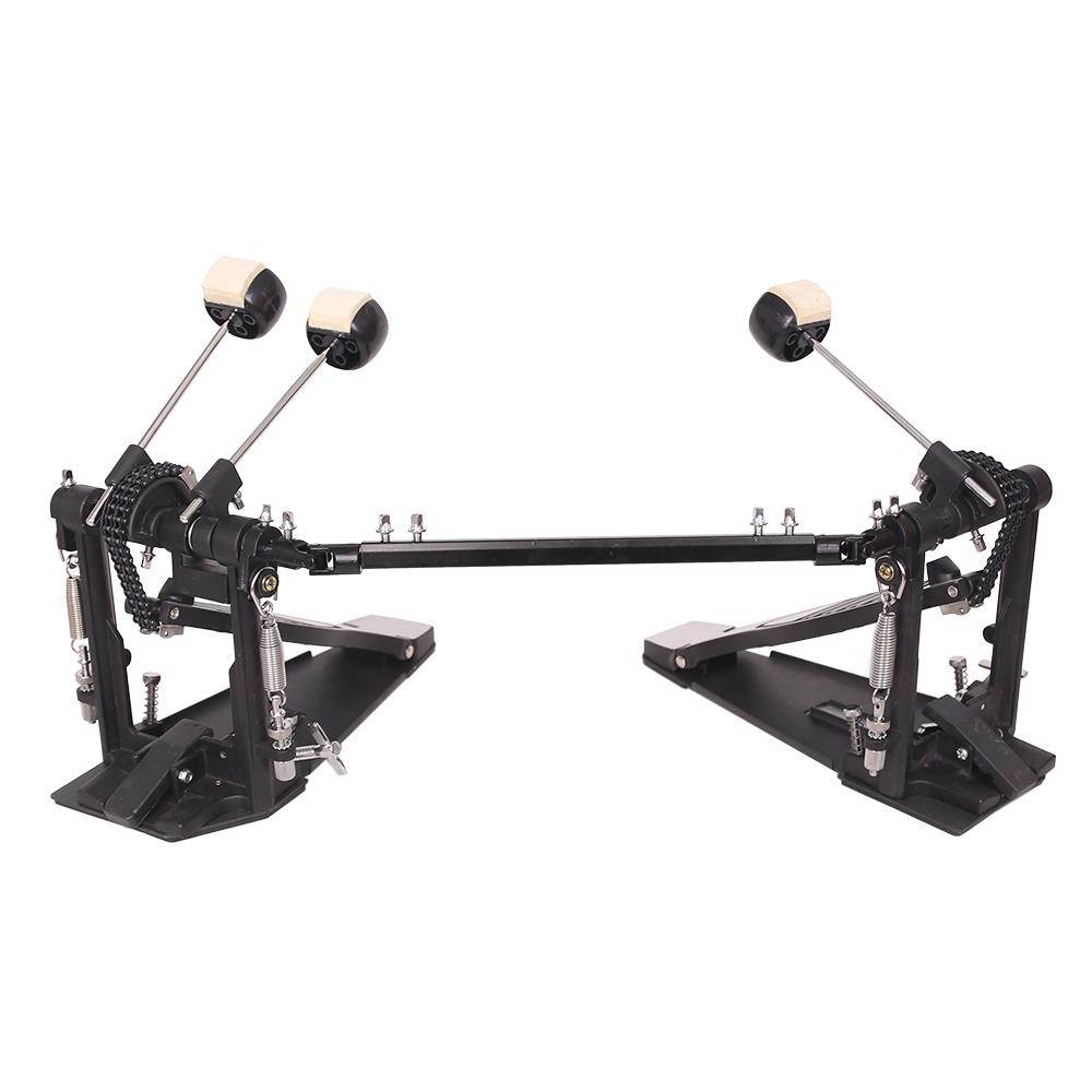 Double Bass Drum Pedal Kick Twin Dual Chain Drive Percussion