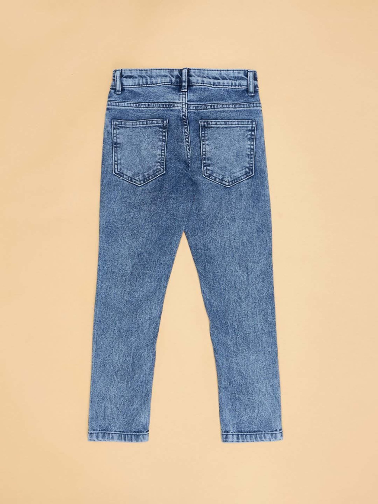 YU by Pantaloons Boys Blue Cotton Regular Fit Jeans