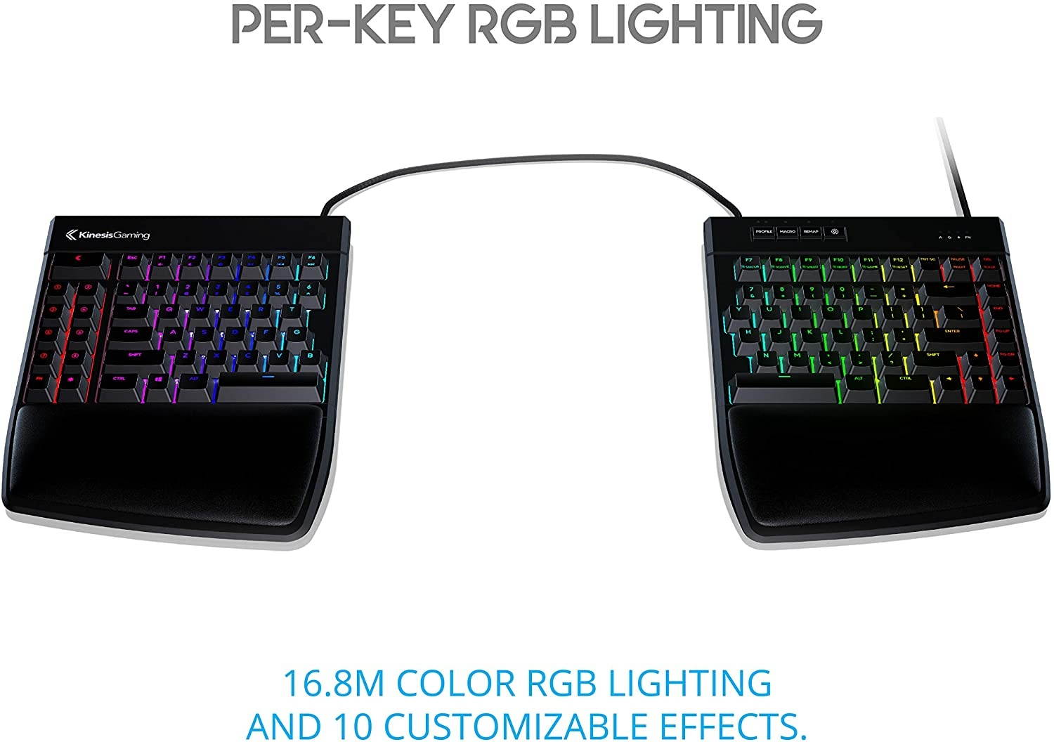KINESIS Gaming Freestyle Edge RGB Split Mechanical Keyboard (MX Blue)