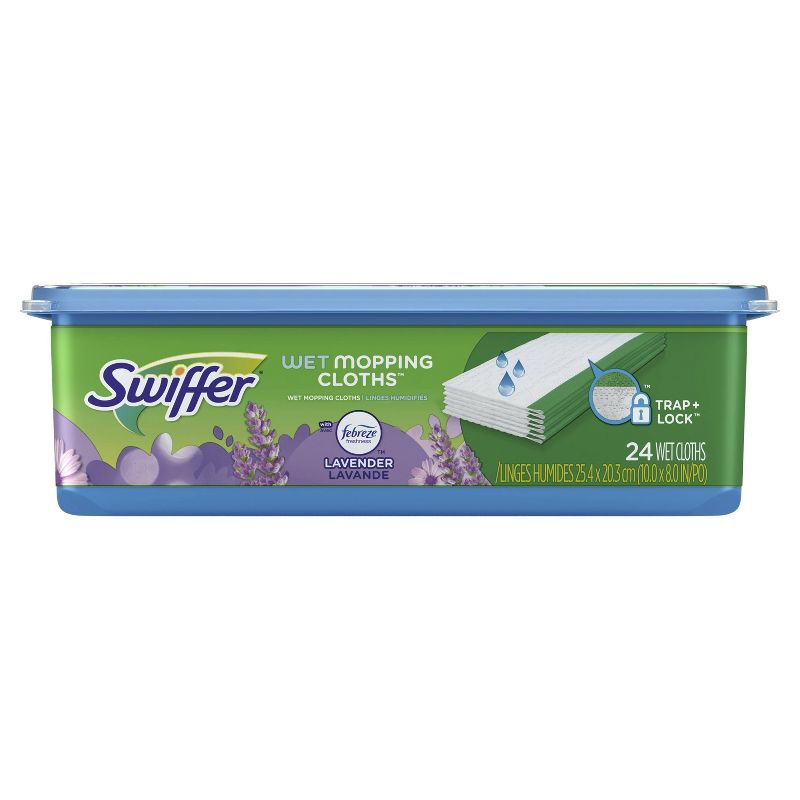 Swiffer Sweeper Wet Mopping Cloths with Febreze Freshness - Lavender Vanilla & Comfort - 24ct