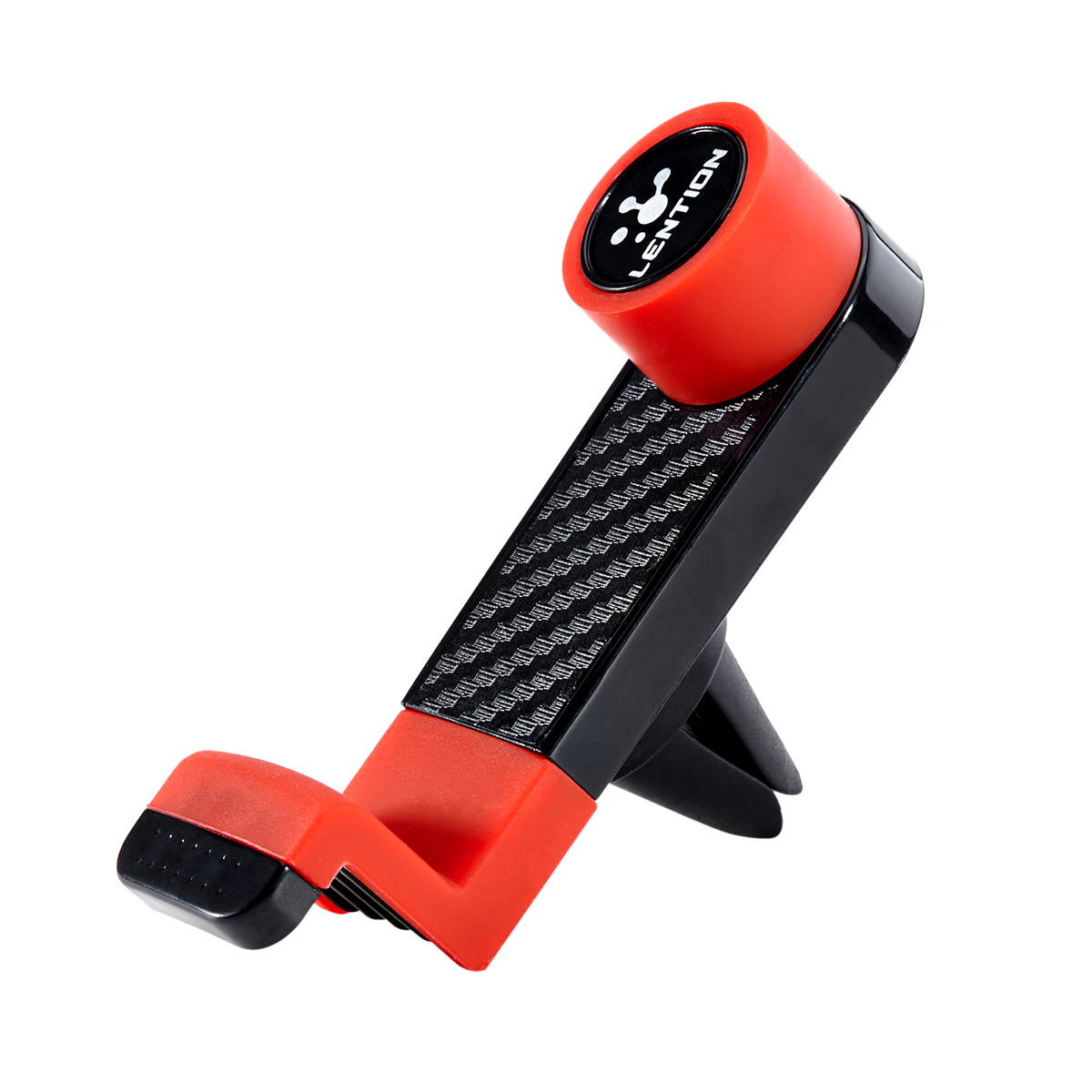 LENTION Air Vent Phone Holder, Mobile Clip Stand Car Mount for 3.5 Inch - 6 Inch iPhone, iPod, Smart Phone, PSP, GPS - Red