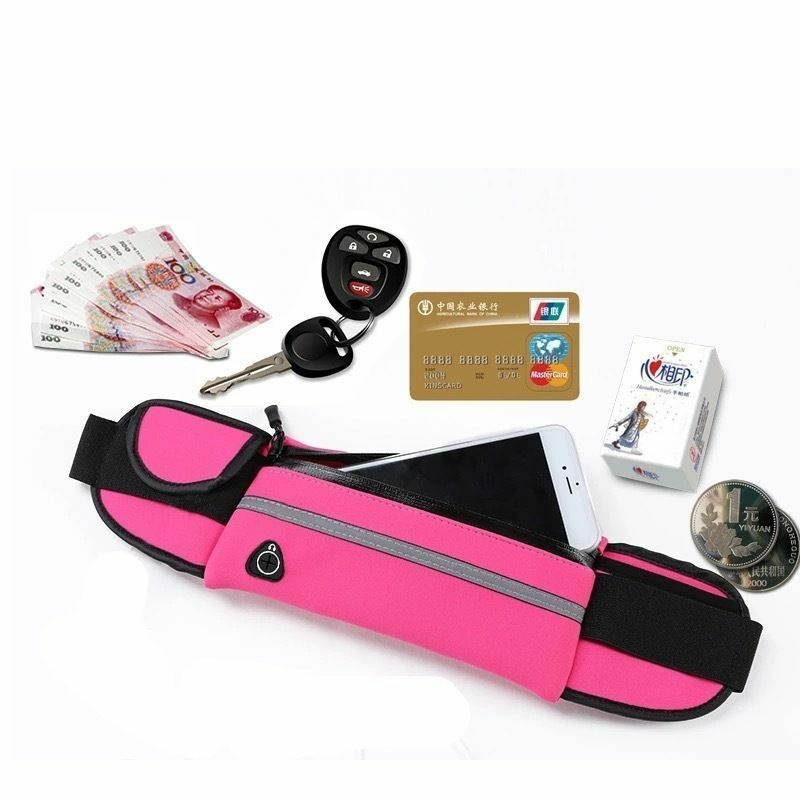 Waterproof Sport Runner Waist Bum Bag Running Jogging Belt Pouch Zip Fanny Pack