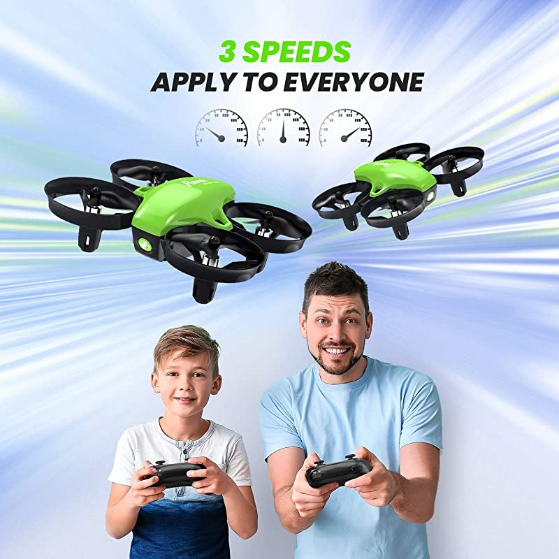 Upgraded A20 Mini Drone Easy to Fly Drone for Kids and Beginners RC Helicopter Quadcopter with Auto Hovering Headless Mode Remote Control and 3 Batteries Green