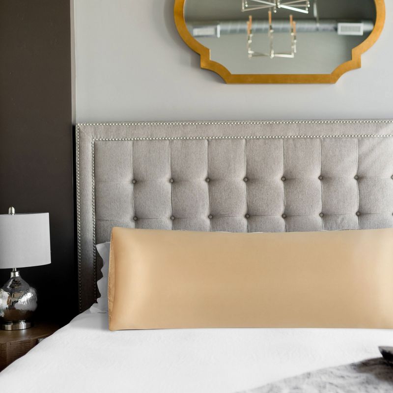 2 Pcs Body 20"x54" Satin Silky for Hair and Skin Pillowcase Gold  - PiccoCasa