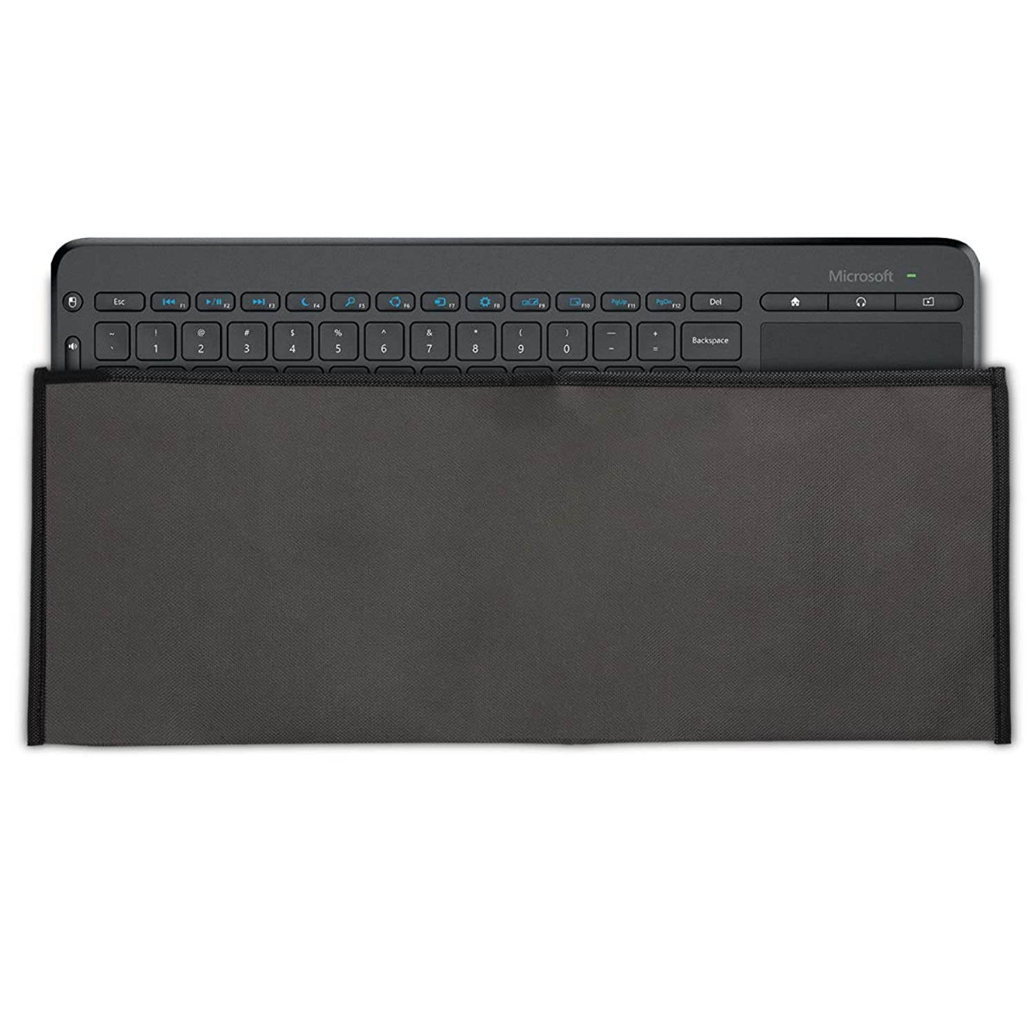 kwmobile Keyboard Cover Compatible with Microsoft All-in-One Media Keyboard - Protective Skin Computer Keyboard Dust Cover Case - Dark Grey