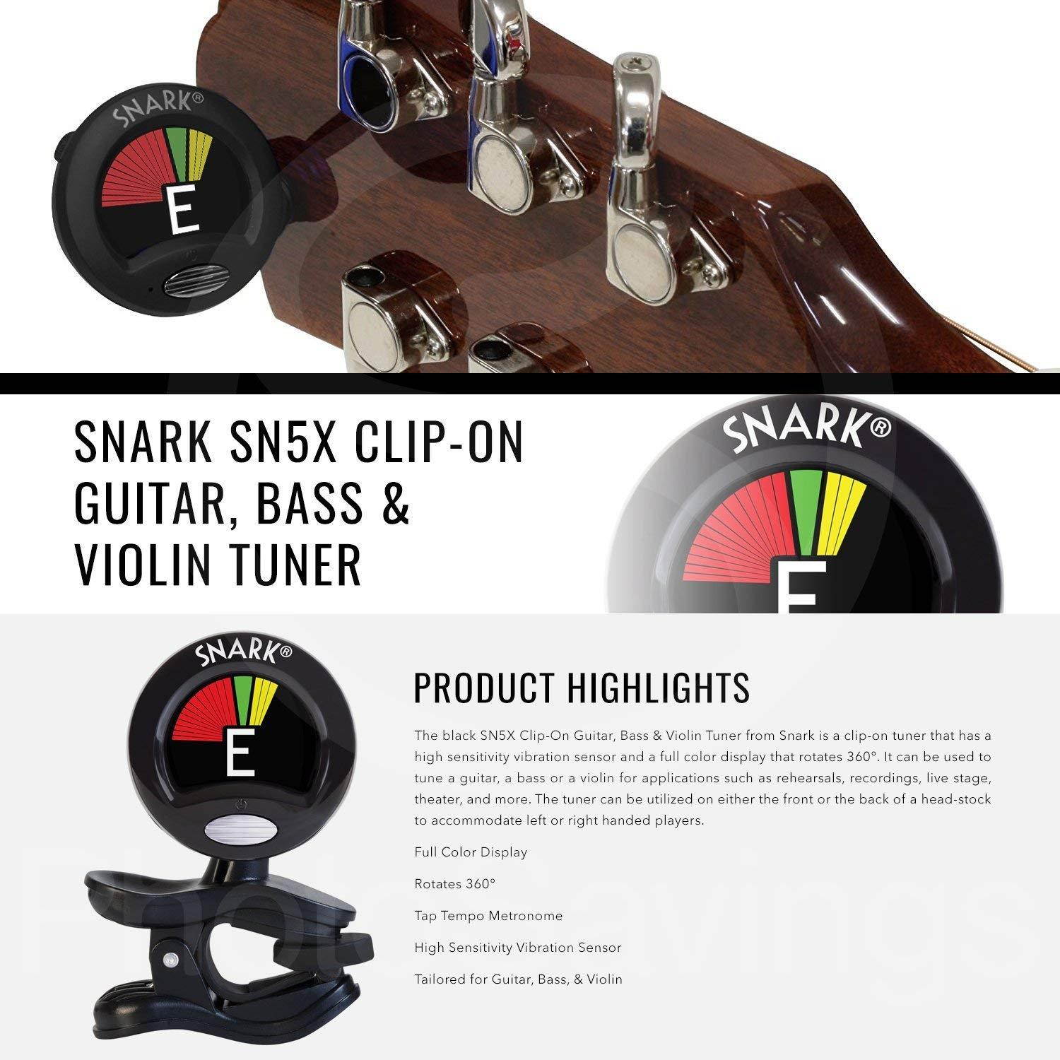 Schecter OMEN-6 6-String Electric Guitar (Vintage White) with Clip-On Tuner and Accessory Bundle