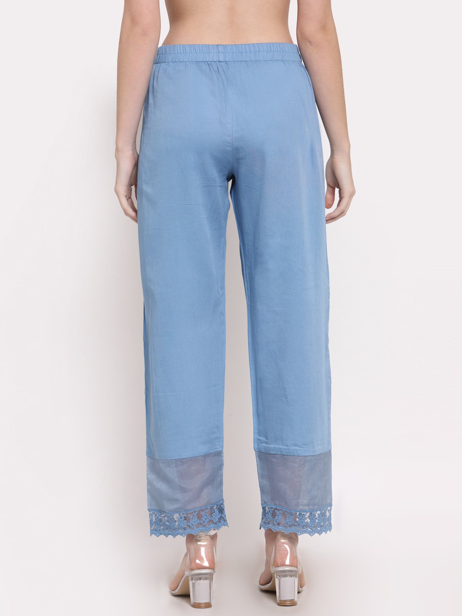 DART STUDIO Blue Relaxed Fit Palazzos