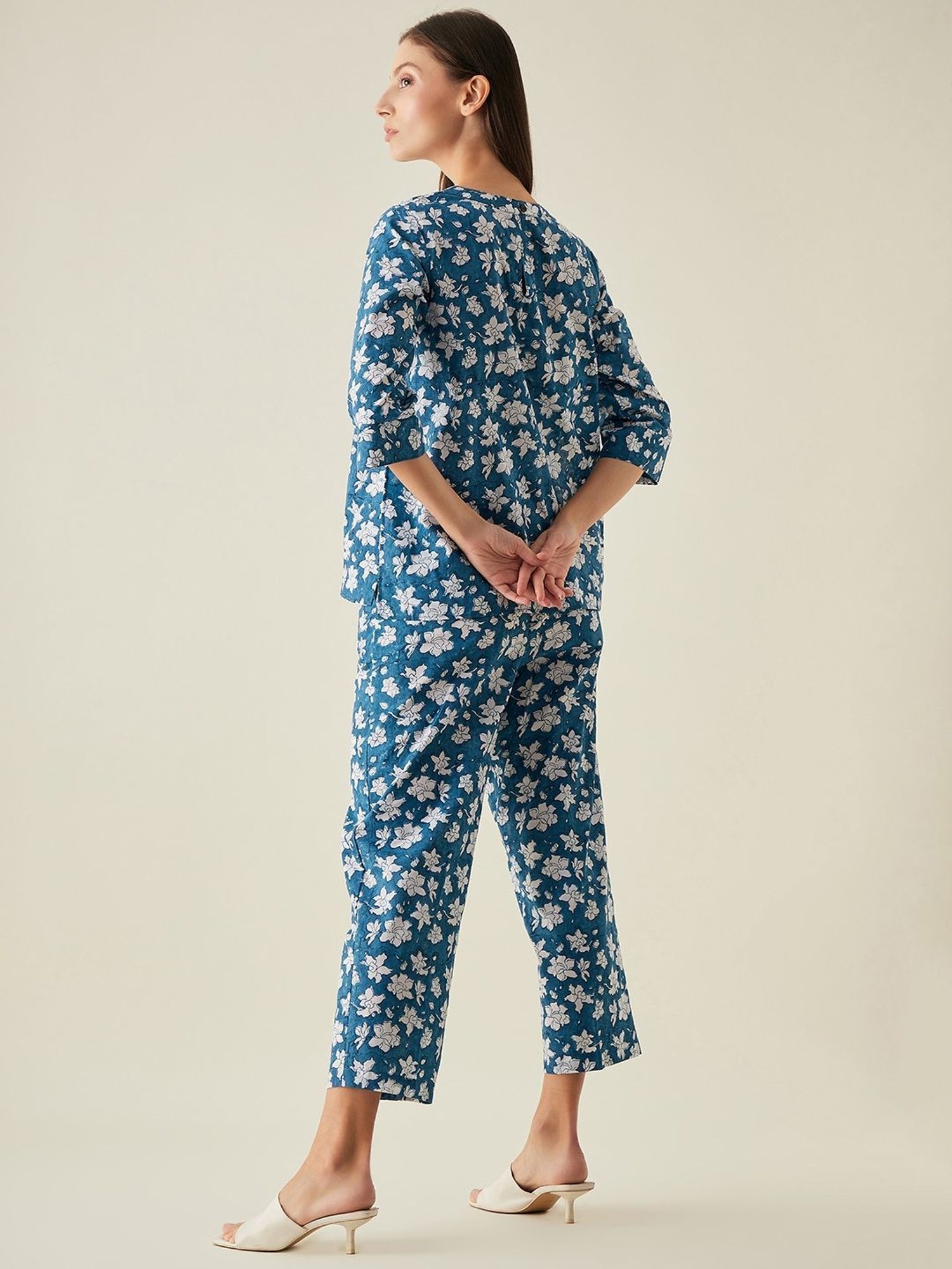 Arras Red Floral Print Slim Pants