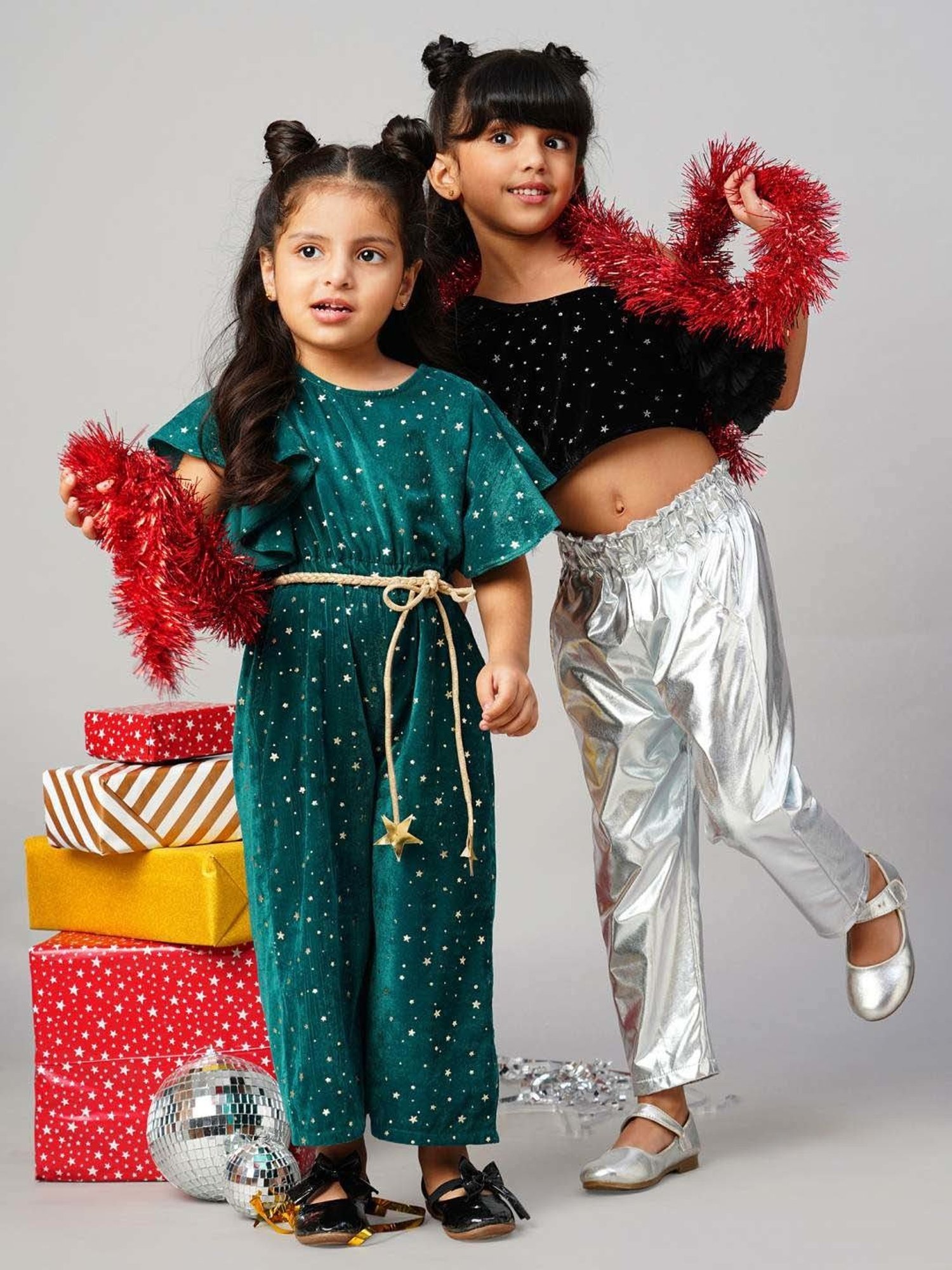 TeenTrums Girls Coral Solid Playsuit