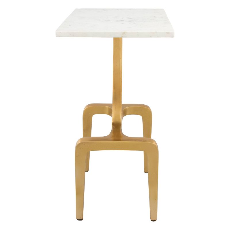 Carmel Side Table White/Gold - ZM Home