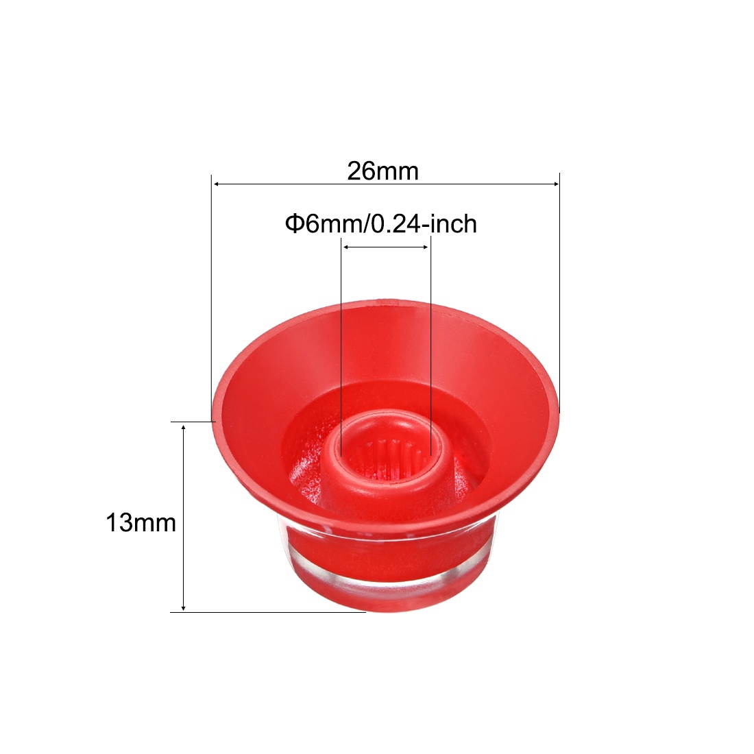 4pcs 6mm Potentiometer Control Knobs For LP Electric Guitar Acrylic Volume Tone Knobs Red