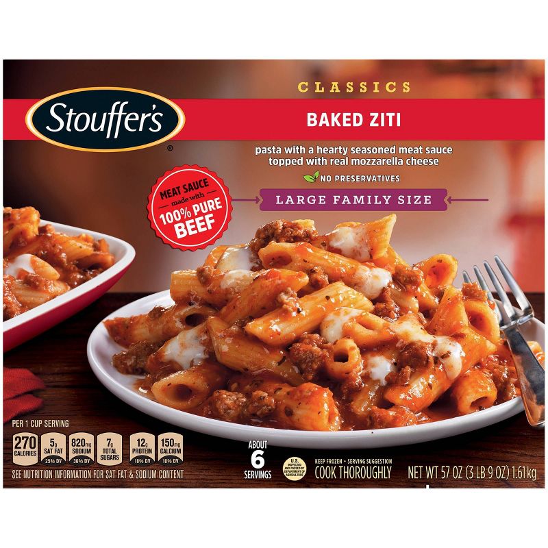 Stouffer's Frozen Family Size Baked Ziti - 57oz